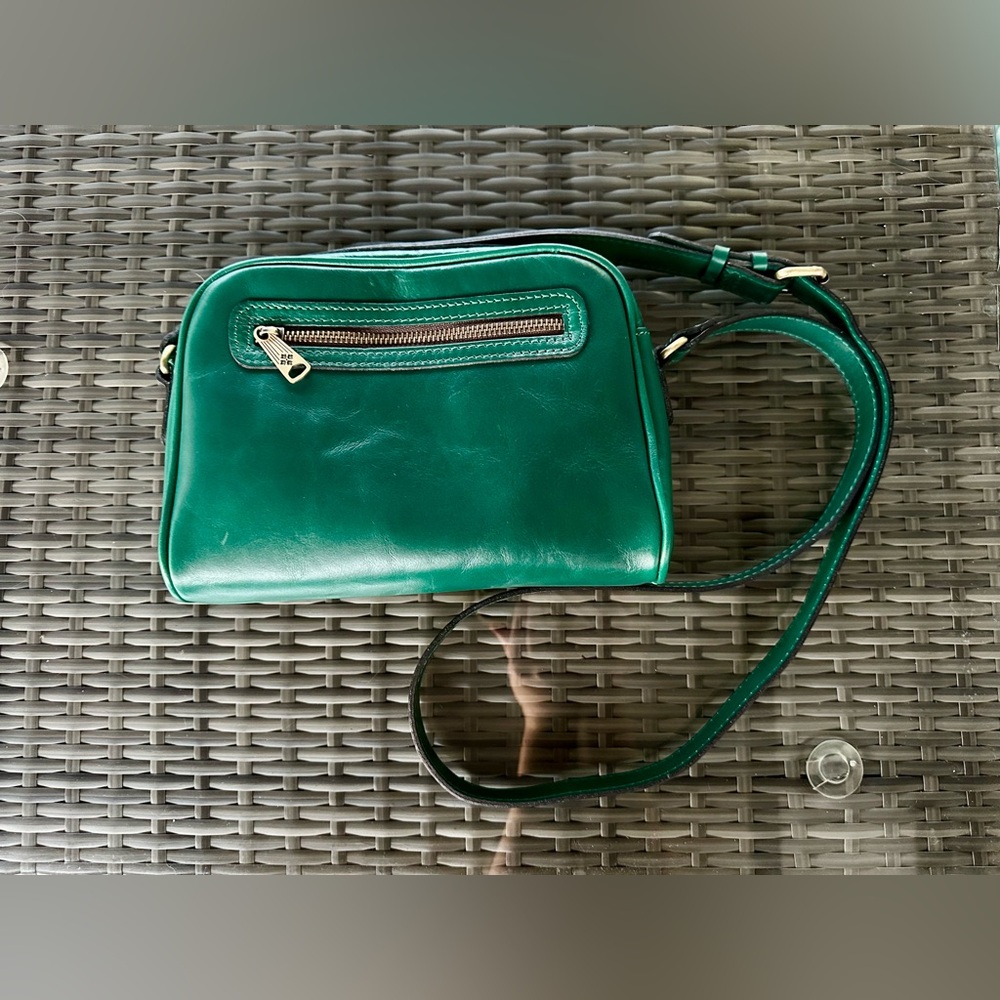 Patricia Nash Green/Teal Leather Crossbody Bag